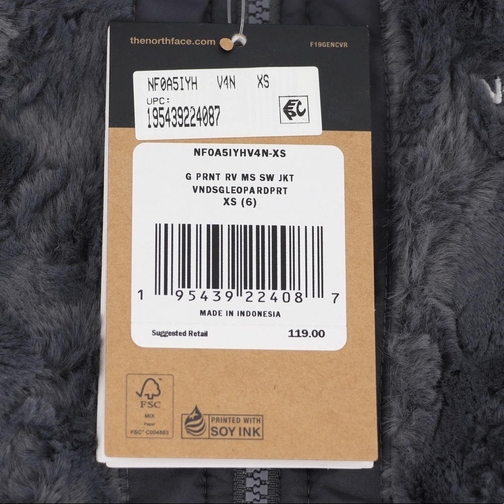 New The North Face XS Youth Girls Mossbud Swirl Jacket Grey - Picture 16 of 16